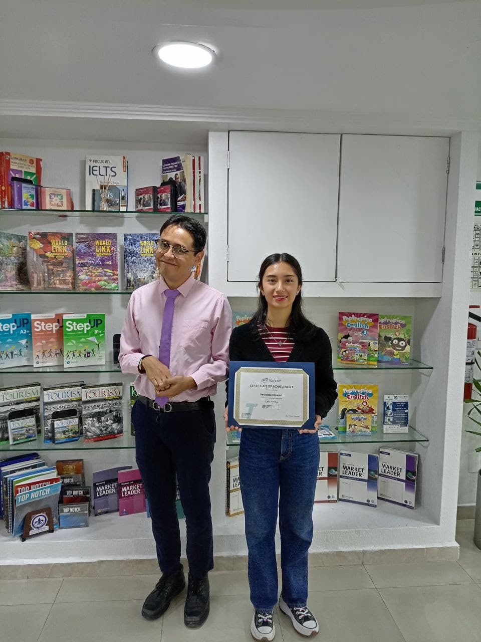 Aplicación del examen TOEIC en English World